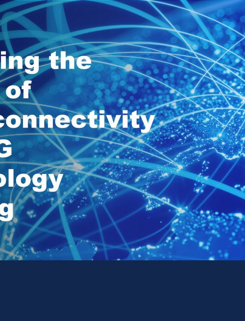 Image of a blue lit up globe with lines to show connectivity to demonstrate the benefits of 5G technology leasing