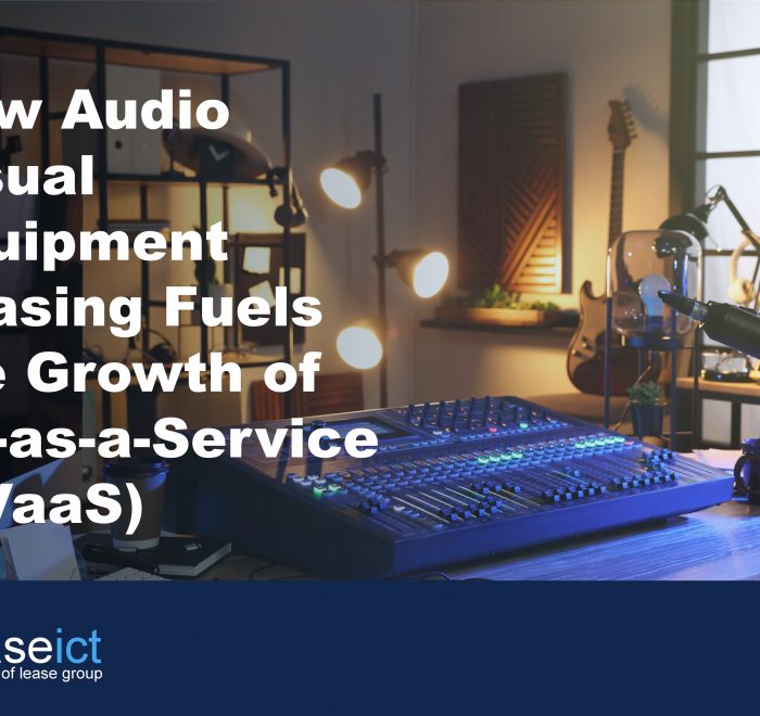 Audio Visual equipment on a desk to illustrate the benefits of audio visual equipment leasing