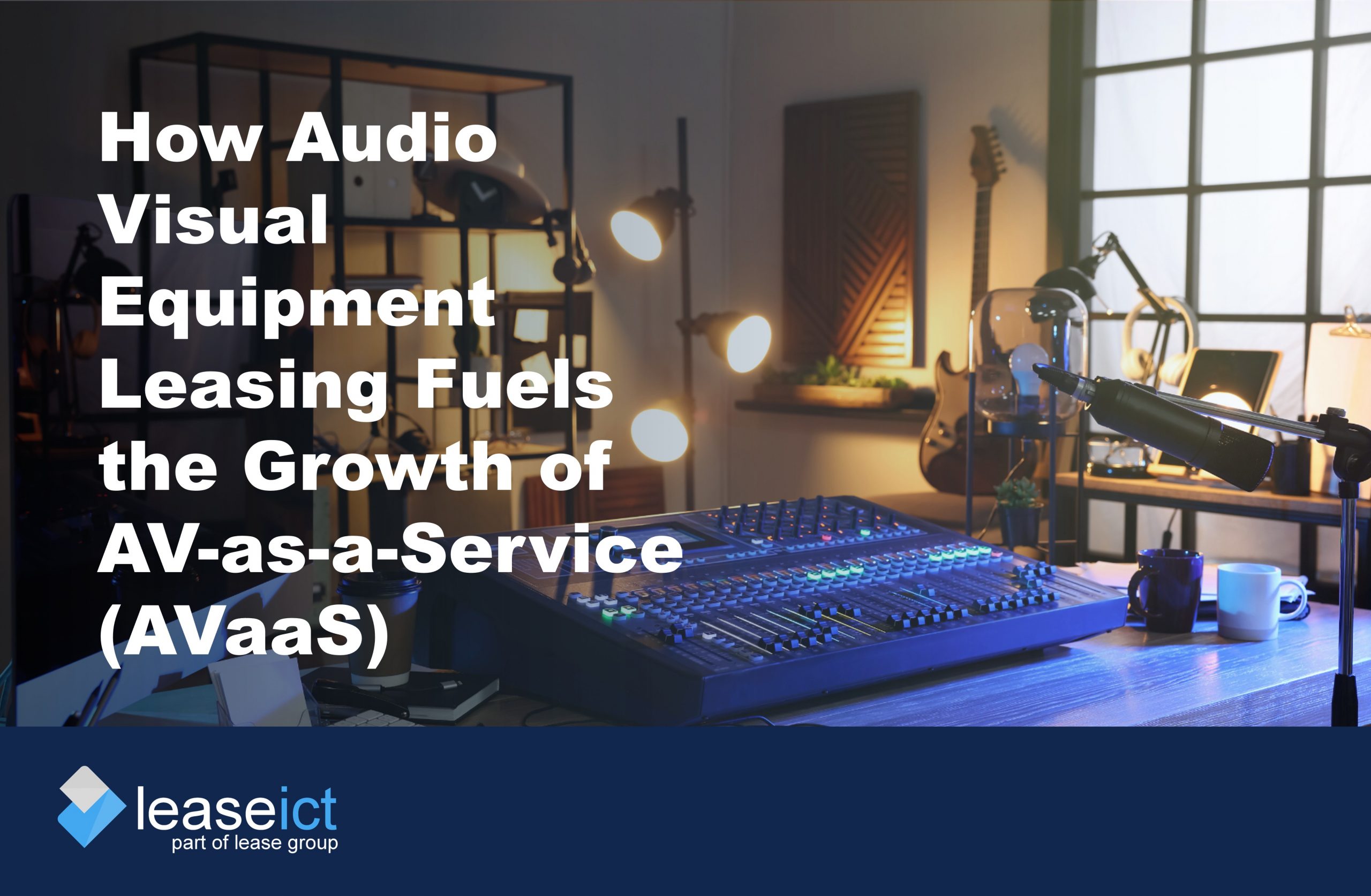 Audio Visual equipment on a desk to illustrate the benefits of audio visual equipment leasing