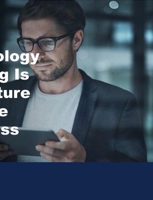 Title image of a man holding a tablet device to illustrate the benefit of technology leasing